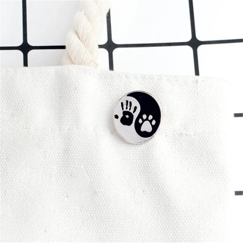 1 шт. Новый китайский стиль сплетни собака коготь металлический значок украшения