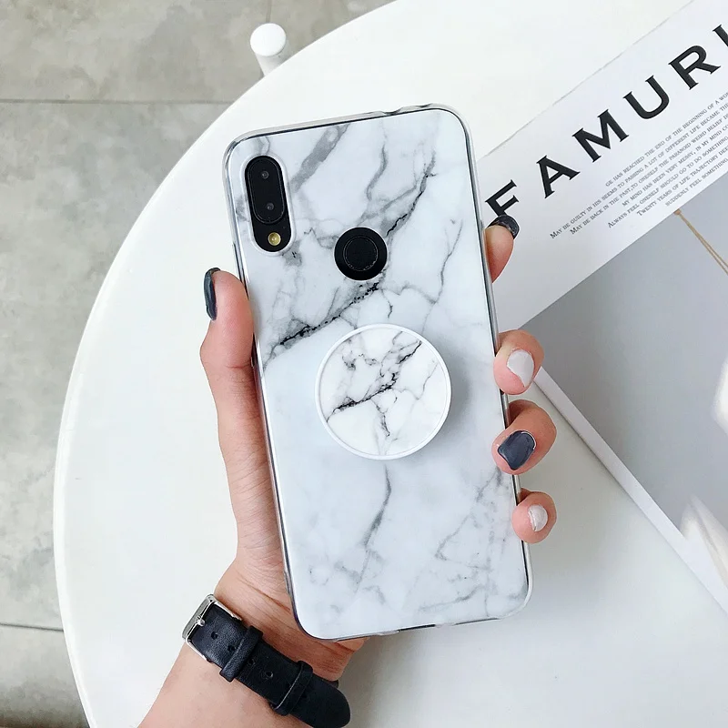 Z6 Для xiaomi redmi note 7 Чехол мраморный мягкий чехол для Funda xiomi xiaomi Mi 9 8 Lite redmi note 5 7 6 Pro Чехол для телефона держатель подставка - Цвет: Z6