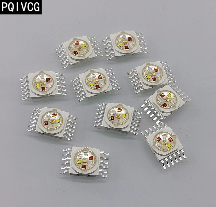 

10 шт./18 Вт RGBWA UV 6-в-1 светодиодный чип par Светильник s Светодиодные лампы 18 Вт 6 цветов светодиодный источник светильник