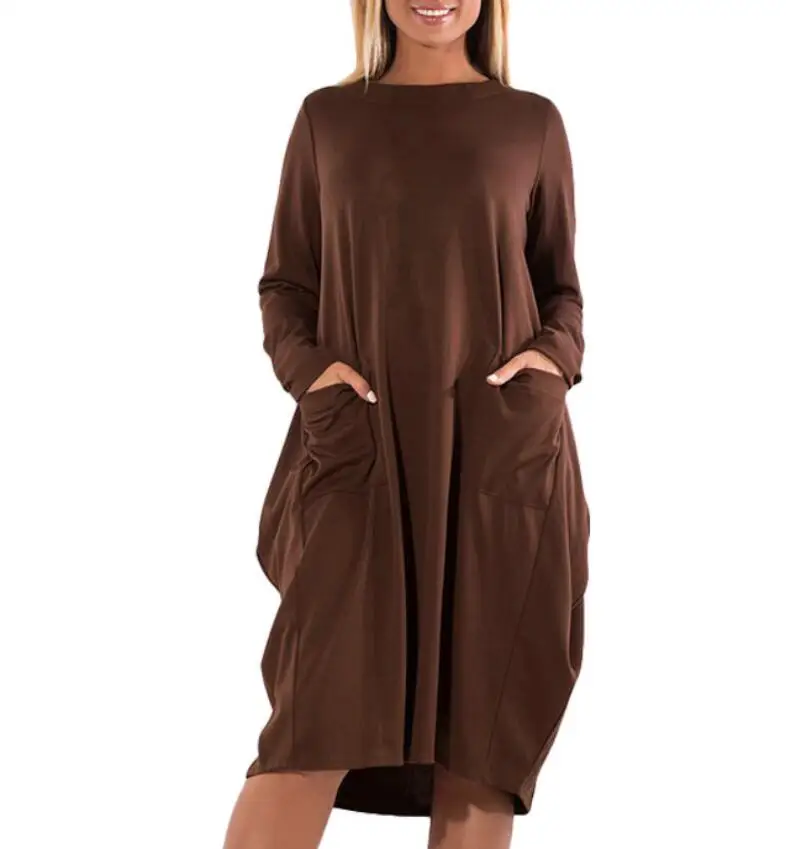 5XL 6XL плюс размеры Женская одежда с длинными рукавами и круглым вырезом