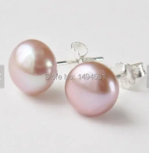 Оптовая продажа жемчужных украшений большие сиреневые фиолетовые серьги из