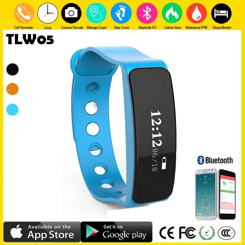 Toleda W05 Smart Band Real-time IP66 Waterproof for Swimming Fitness Tracker Android iOS 0.86" Screen Alarm Clock | Электроника