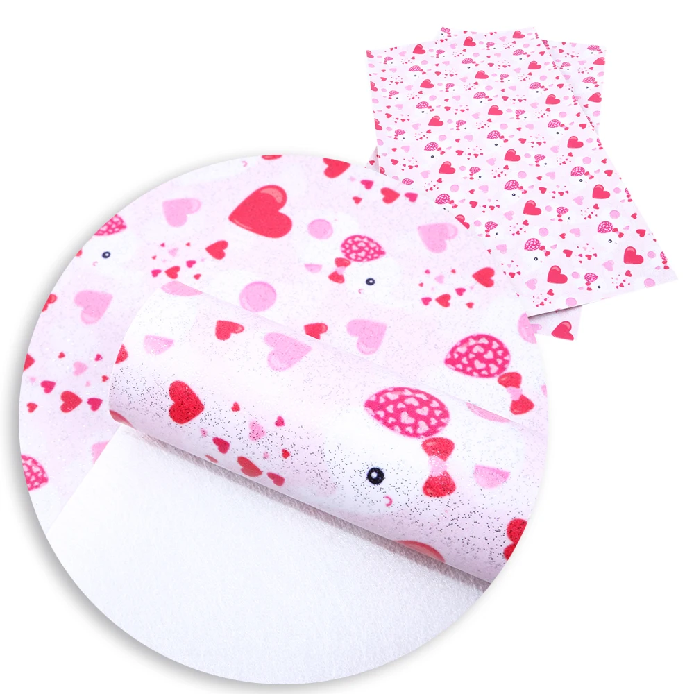 1072653016 David accessories 20*34 см блестящие гладкой съемки посвященной дню Святого Валентина с принтом «сердце», «Любовь искусственная кожа, сделай сам, декоративные заколки для волос, 1Yc5521 - Цвет: 1072653016