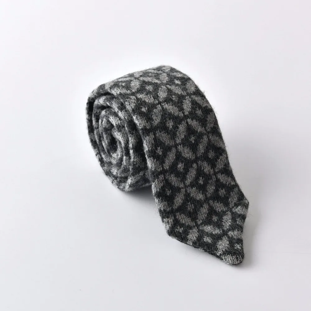 Мужской шерстяной галстук KBB серый вязаный формальный 6 5 см для костюма на весну