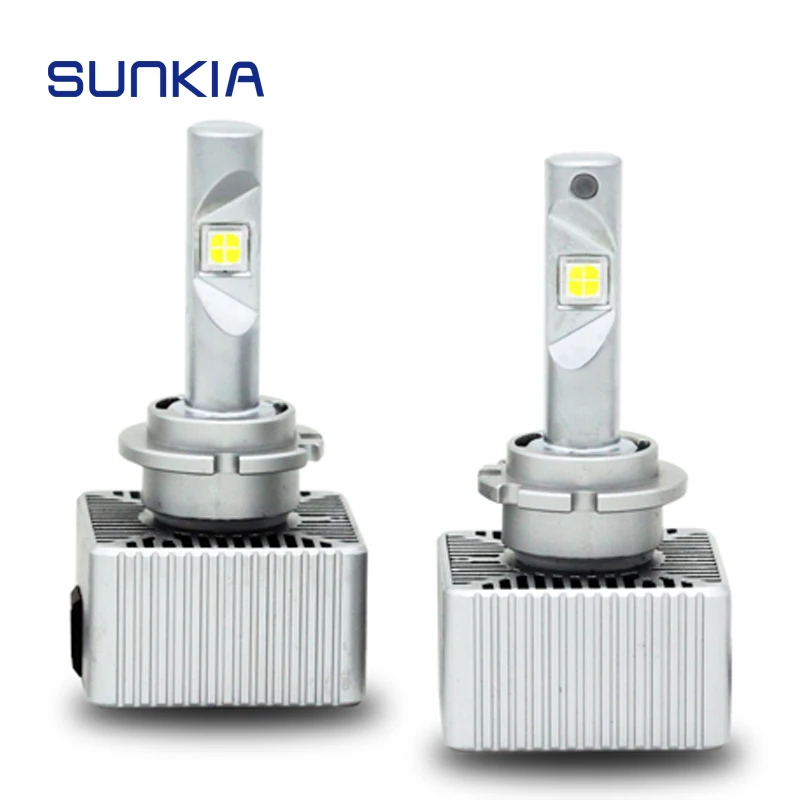 SUNKIA 2Pcs/Set LED Bulb Best Car Headlight D1S D2S D3S D4S D5S Lamp 70W 7200Lm Original Plug Play White 6000K IP67 | Автомобили и