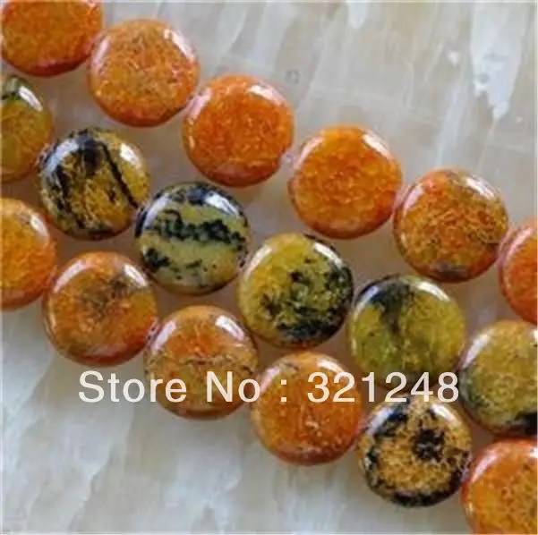 Ювелирные изделия DIY бусины ручной работы натуральный 14 мм желтый Azurite Chrysocolla