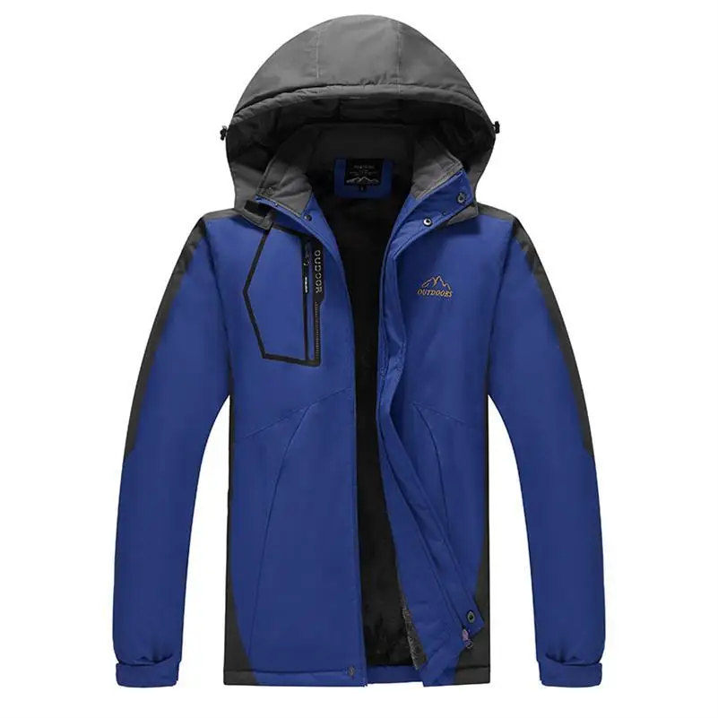Новинка, 12XL, 10XL, 9XL, 8XL, мужская зимняя куртка, пальто, качественная, с хлопковой подкладкой, ветрозащитная, толстая, теплая, мягкая, брендовая одежда, с капюшоном, мужские парки - Цвет: blue