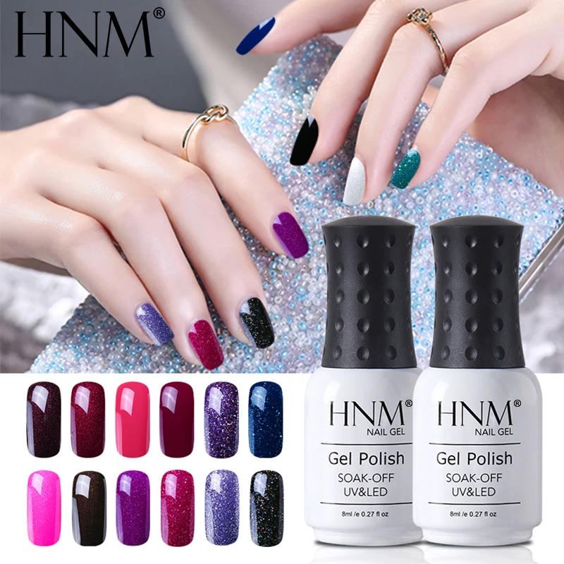 HNM 8 мл цветной УФ гель для ногтей 28 цветов полуперманентный Гибридный лак Lucky
