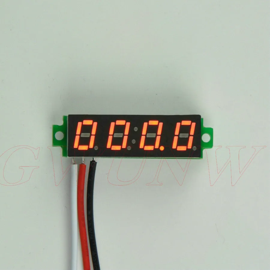 Красный GWUNW BY428V 0,28 дюйма 4 бит микро Вольтметр постоянного тока 0-500 В(500 в) тестер напряжения метр - Цвет: Красный