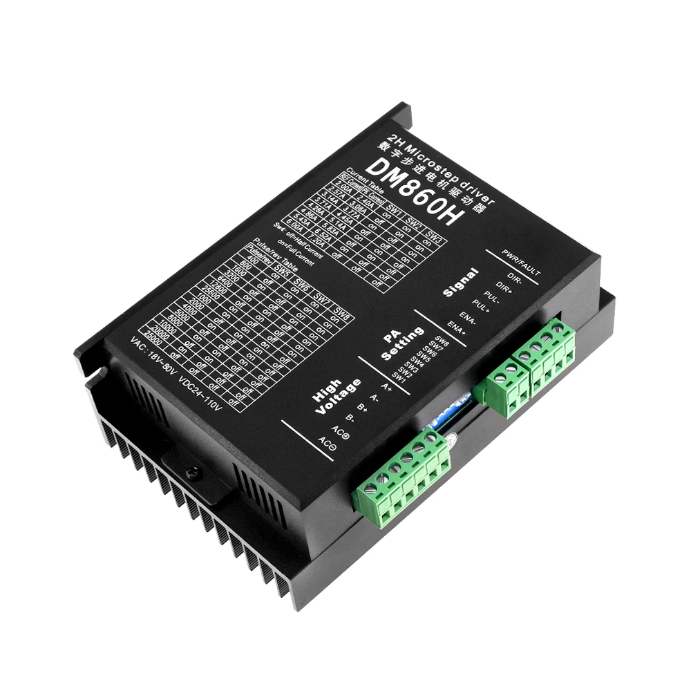 Драйвер шагового двигателя cintroller DM860 микростеп бесщеточный шаговый двигатель постоянного тока корпус для 57 86 шаговый двигатель Nema23 Nema34