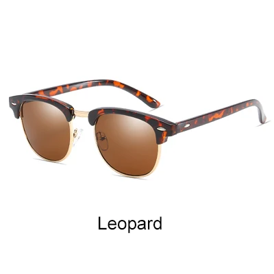 Leopard Ralferty солнцезащитные очки в стиле ретро Для мужчин Для женщин на заклепках с квадратным UV400 черный Цветной солнцезащитные очки для мужчин, солнцезащитные дешево Прямая поставка без логотипа X828 - Цвет линз: Leopard