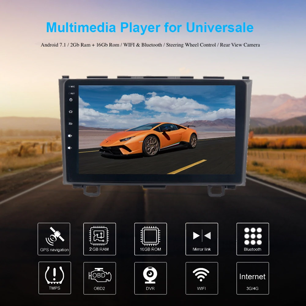 Автомобильное радио Android GPS Navi для Honda CRV 2006 2007 2008 2009 2010 2011 Авто 1 din навигация