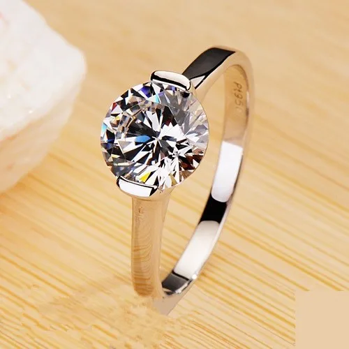 Обручальное кольцо для жениха 1Ct 6 5 мм Тест Положительный Moissanite бриллиантовое