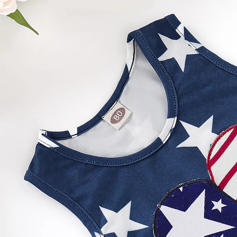 Baby Clothing Set Fourth Of July 2 Piece Outfit Stars Print Vest And Red Sequin Pant | Детская одежда и обувь