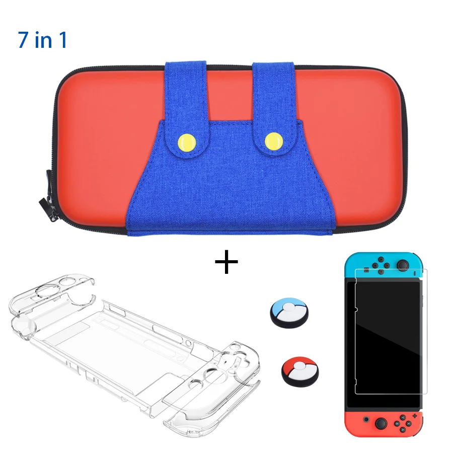 Дорожный Чехол для переноски с 2 шт. аналоговые колпачки для nintendo Switch NS