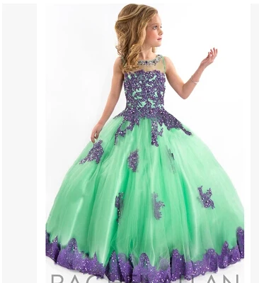 2016 Девушки Pageant Платья свадебное Бальное платье Этап Производительность День