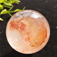 natural red ghost quartz crystal sphere globe ball chakra healing reiki stone furnishing articles crafts