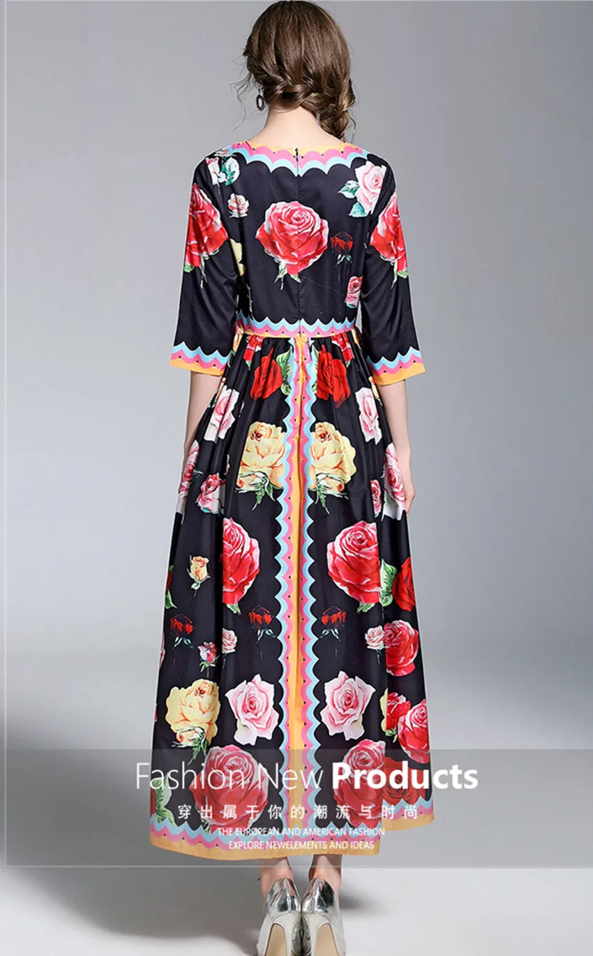 HAMALIEL Vestidos брендовая одежда 2018 подиумное летнее розовое платье с цветочным