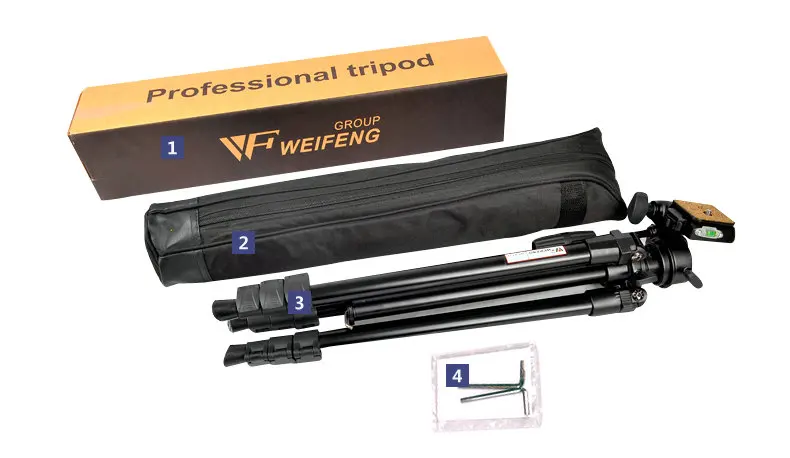 DHL gopro Weifeng wf 6724 штатив из алюминиевого сплава Профессиональная зеркальная камера