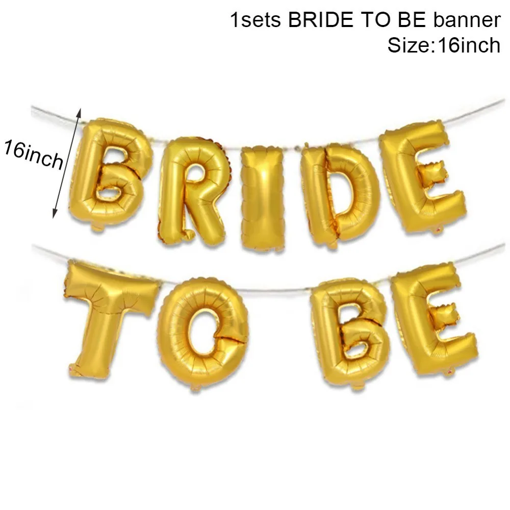 Gold 1 С надписью "Bride To Be" девичник вечерние Декор курица вечерние ночное Фольга шторы с воздушными шарами свадебный душ вечерние свадебные сувениры украшения свадебные принадлежности - Цвет: Gold 1