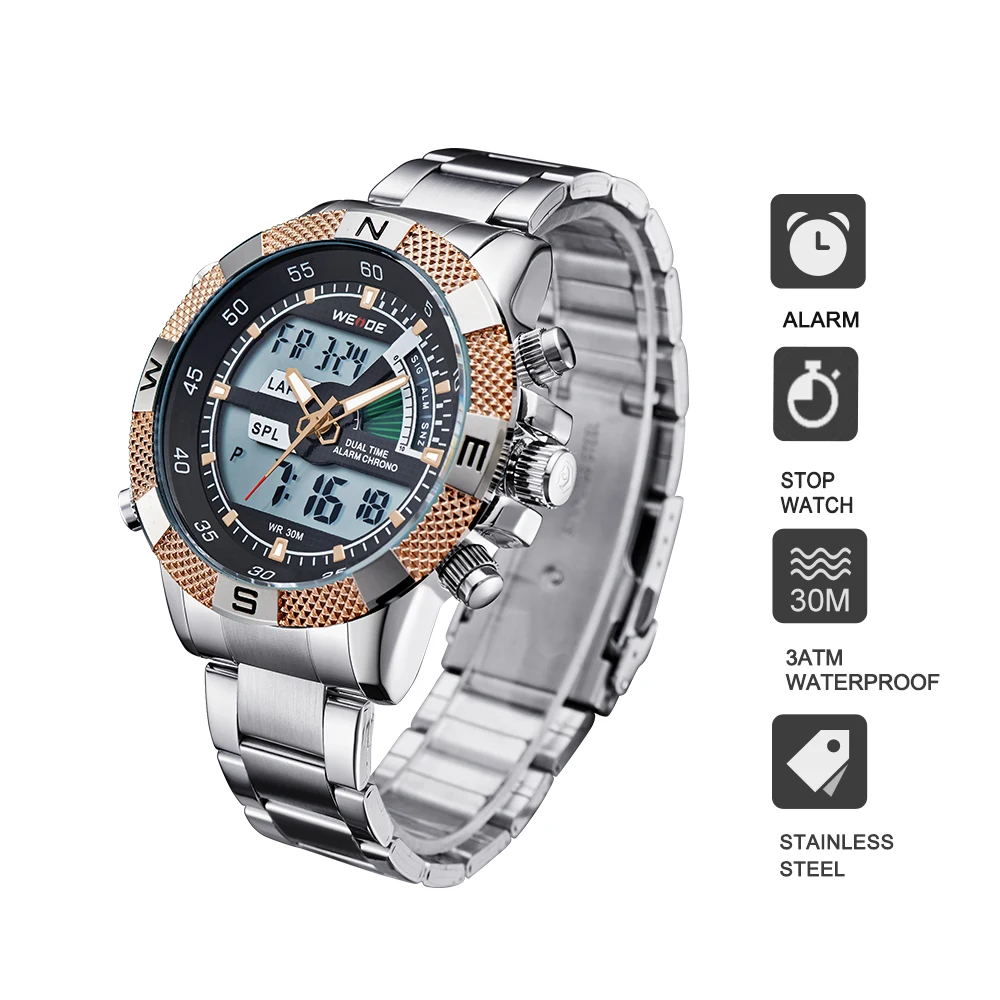 WEIDE повседневные Оригинальные Роскошные водонепроницаемые мужские спортивные