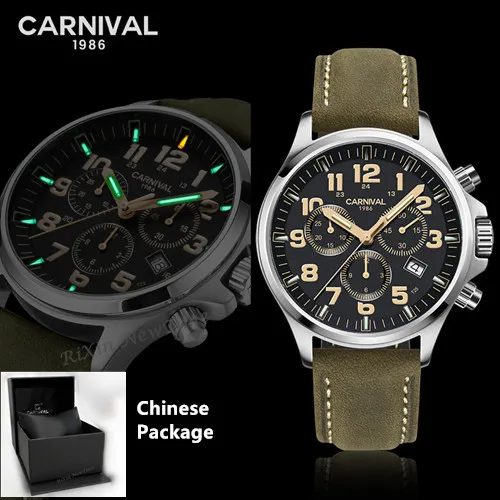 Silver C8818C gree Хронограф T25 Тритий Светящиеся секундомер часы для мужчин люксовый бренд Ronda кварцевые мужские часы полностью стальные часы erkek kol saati reloj uhr - Цвет: Silver C8818C gree