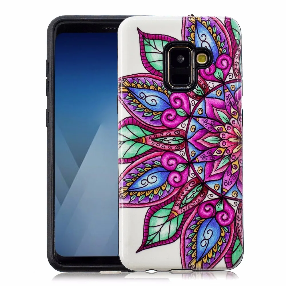 Etui For Coque Samsung A8 2018 Case Silicone Hard shell Two in one Back Cover Fundas Galaxy A530 A530F cases | Мобильные телефоны и