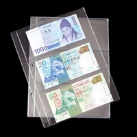 popular pvc album pages 3 pockets money bill note currency holder pvc collection albums folders inner leaflet
