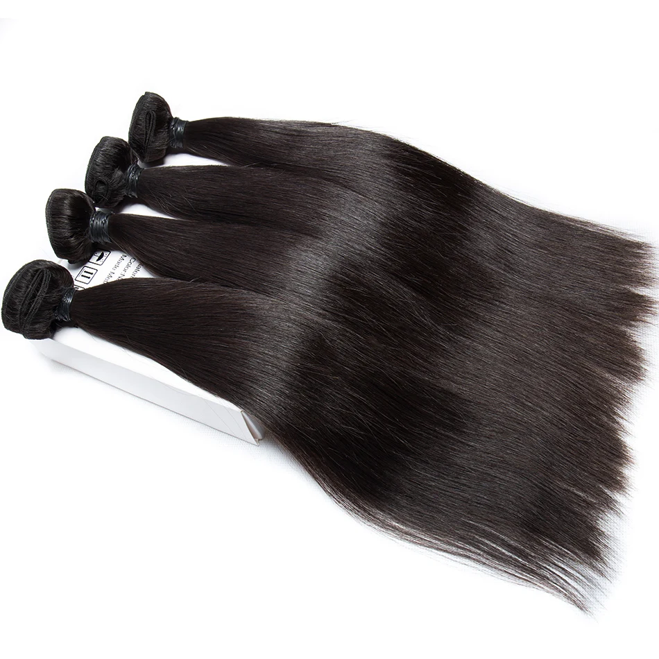 Alibele бразильские прямые волосы пучки с застежкой волнистые человеческие без - Фото №1