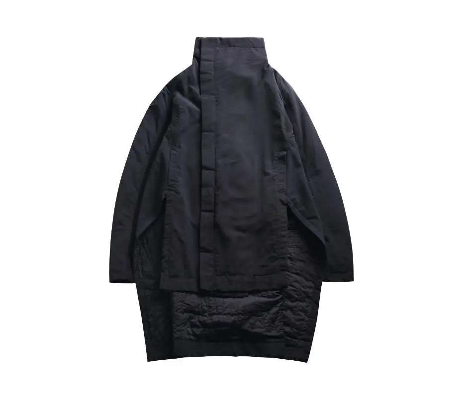 

Winter New Women Mid Long Parka Cotton Liner Asymmetric Slim Jacket Coats Female Stand Collar Slit Outerwear Parkas L1334 UPS