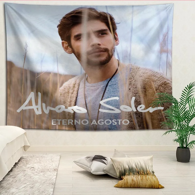 

Custom Alvaro Soler printed Background cloth wall covering room bedside cloth modern large painting Nordic fabric tapestry