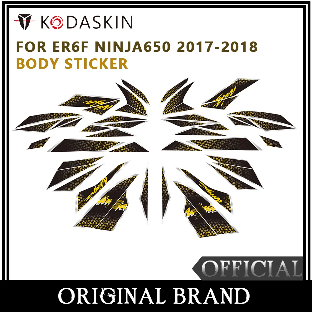 KODASKIN Motorcycle For ER6F NINJA650 2017-2018 2D Fairing Emblem Sticker Decal