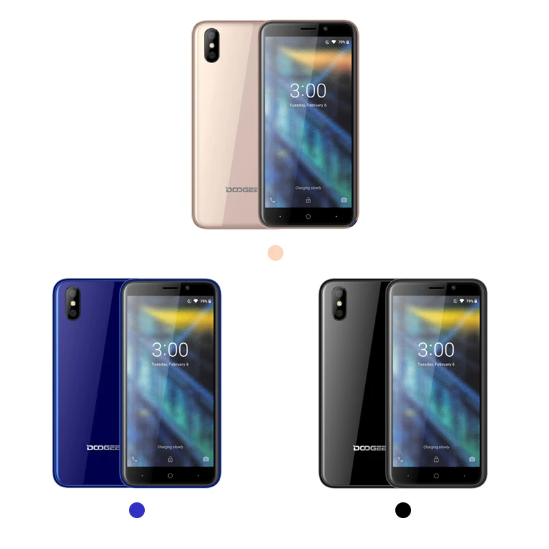 DOOGEE X50 5 0 &quot18:9 мобильного телефона Android GO MTK6580M 4 ядра 1 ГБ Оперативная память 8 GB