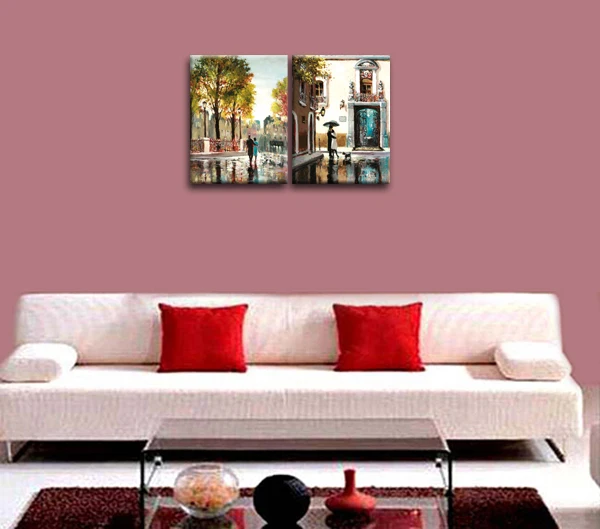 Современный пейзаж уличные картины для спальни украшения стен высокое качество