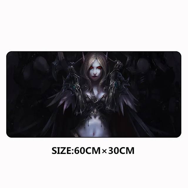 Черный 60x30 см резиновый WOW игровой коврик для мыши World of Warcraft, модный коврик для мыши для ноутбука, коврик для ноутбука, скорость, Отаку, лучший подарок - Цвет: Черный
