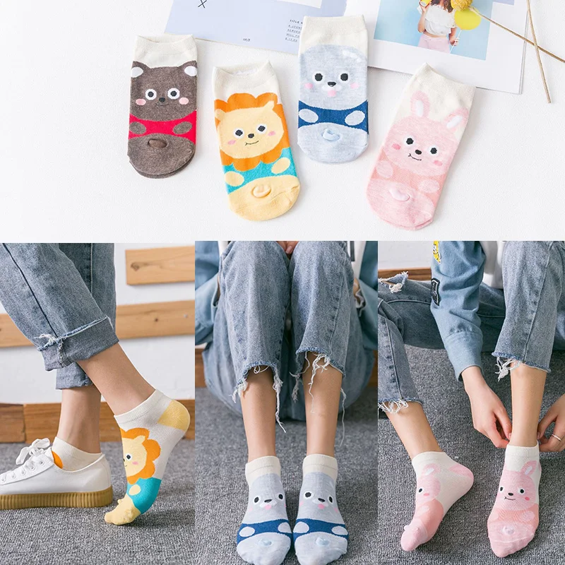 Женские брендовые хлопковые носки с героями мультфильмов Harajuku женские милые