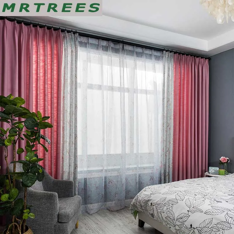 MRTREES мода печать сращивание шторы для гостиной спальни блэкаут ны кухни короткие