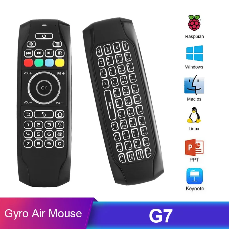 Аэромышь G7 Fly с ИК обучением Беспроводная мини клавиатура подсветкой