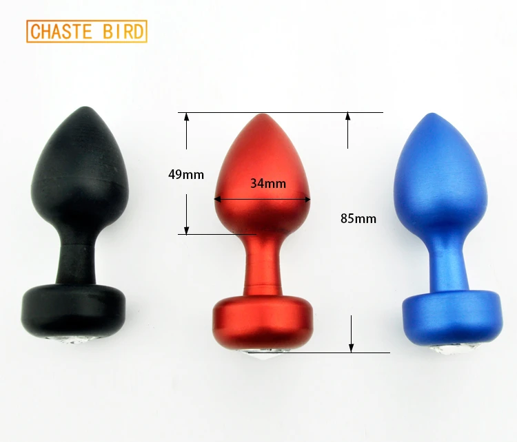 Chaste Bird Blue/Red/Black Mini Anal plug Butt/Booty Beads/Aluminum+Clear Jewelry/Sex toys Product A028 | Красота и здоровье