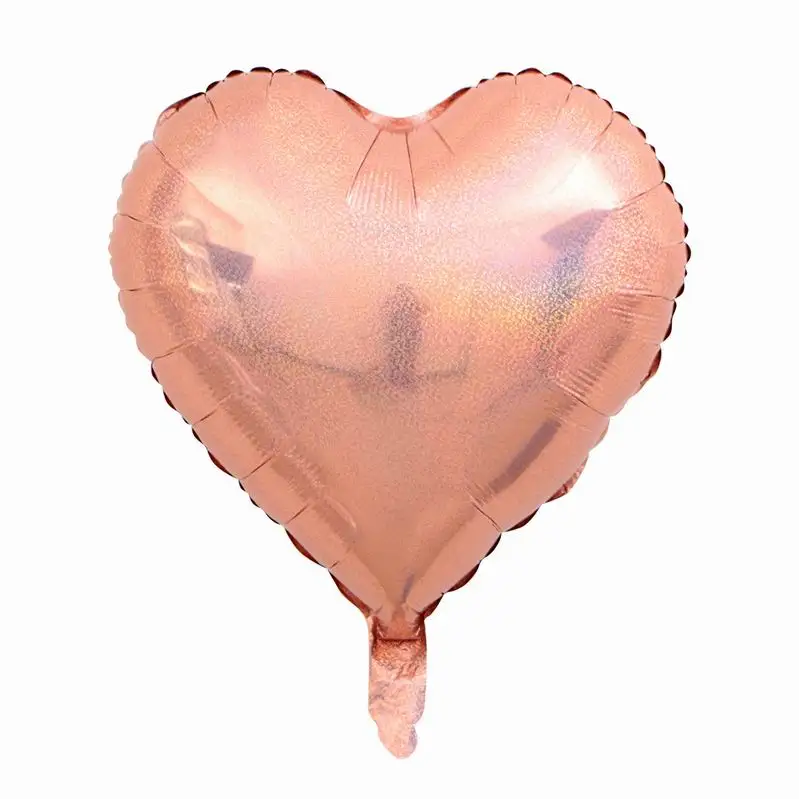 rose gold heart 50 шт./лот 18 дюймов блестящая Лазерная Звезда Сердце воздушные шары с гелием блеск шар День Святого Валентина Свадьба День Рождения Декор - Цвет: rose gold heart
