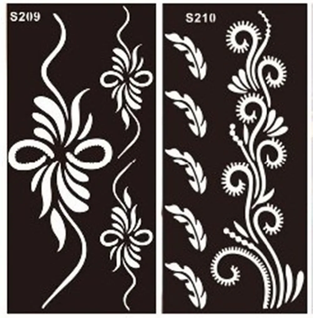 Блестящие трафареты для татуировок блестящая переводная хна Менди тату