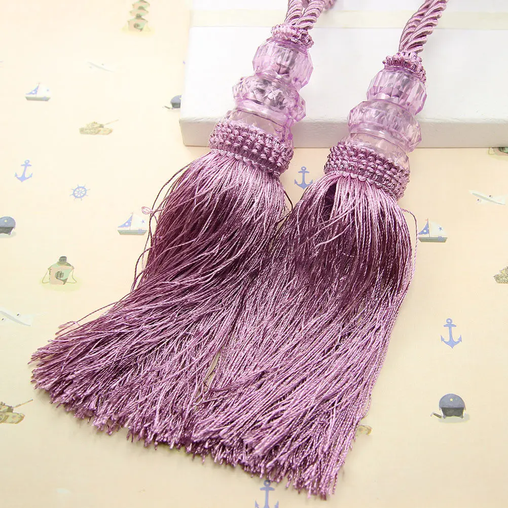 1 пара высокая имитация хрустального шарика бусы кисточки Tiebacks для дома окон