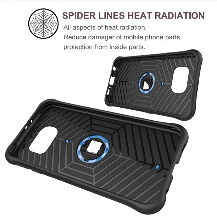 100 шт./лот. тяжелых ударопрочный анти шок 360 градусов kickstand тпу + pc hybrid case для samsung