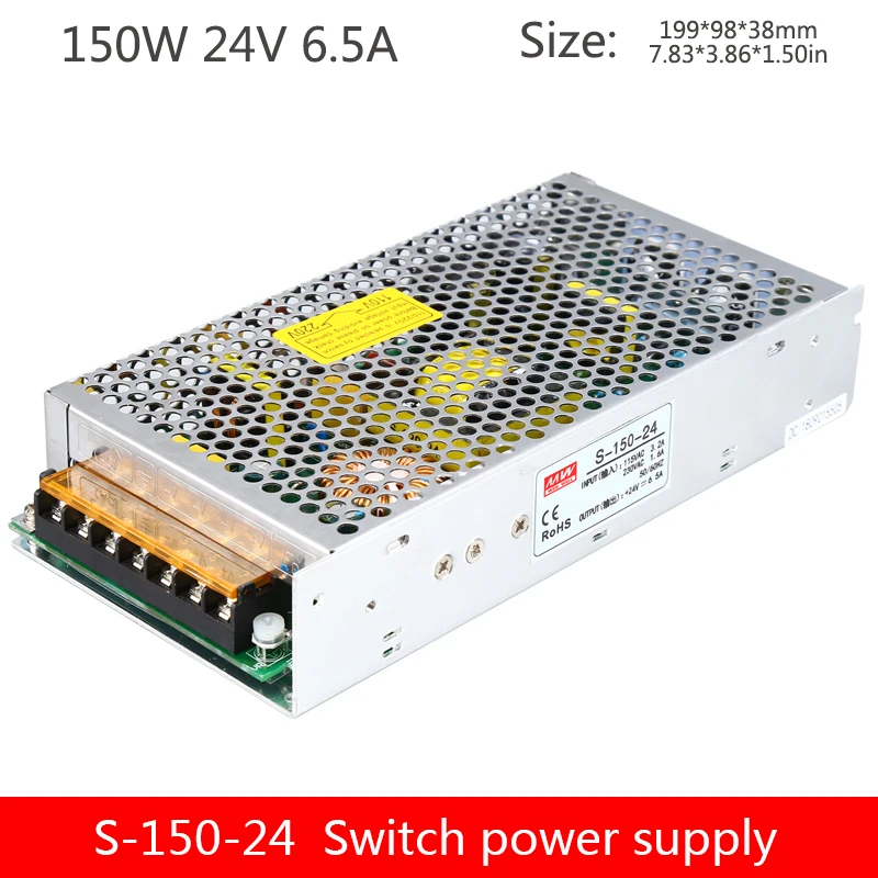 Мониторинг трансформатор Импульсный источник питания 24V6.5A150W мощность двигателя
