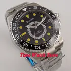 Часы Bliger мужские с черным циферблатом и сапфировым стеклом, 43 мм, 24 часа, автоматические часы GMT, 208