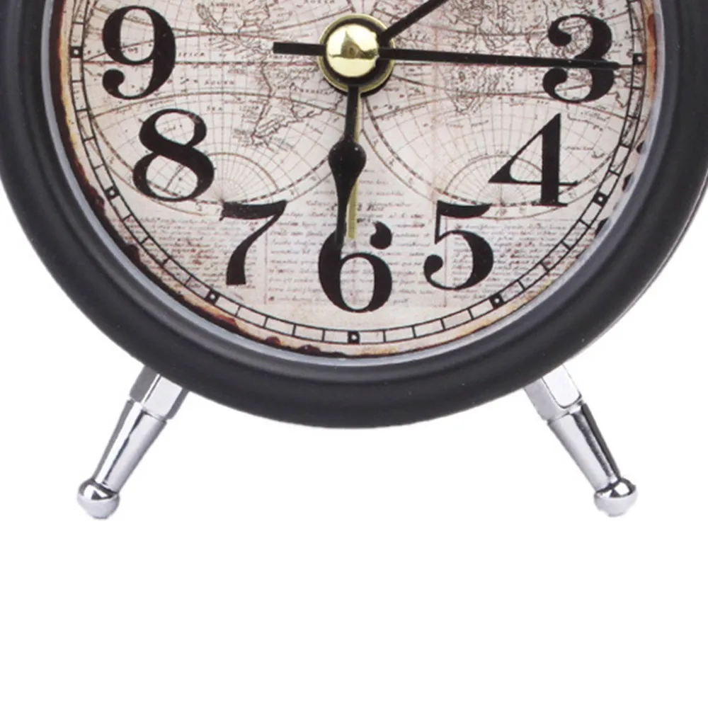 Household Retro Alarm Clock Round Number Double Bell Desk Table Digital Home Decor Creative Gift For Kids | Дом и сад