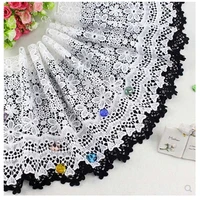 new arrival black lace accessories diy dress skirt sweater hem water soluble embroidery quality wide lace trim milk fabric