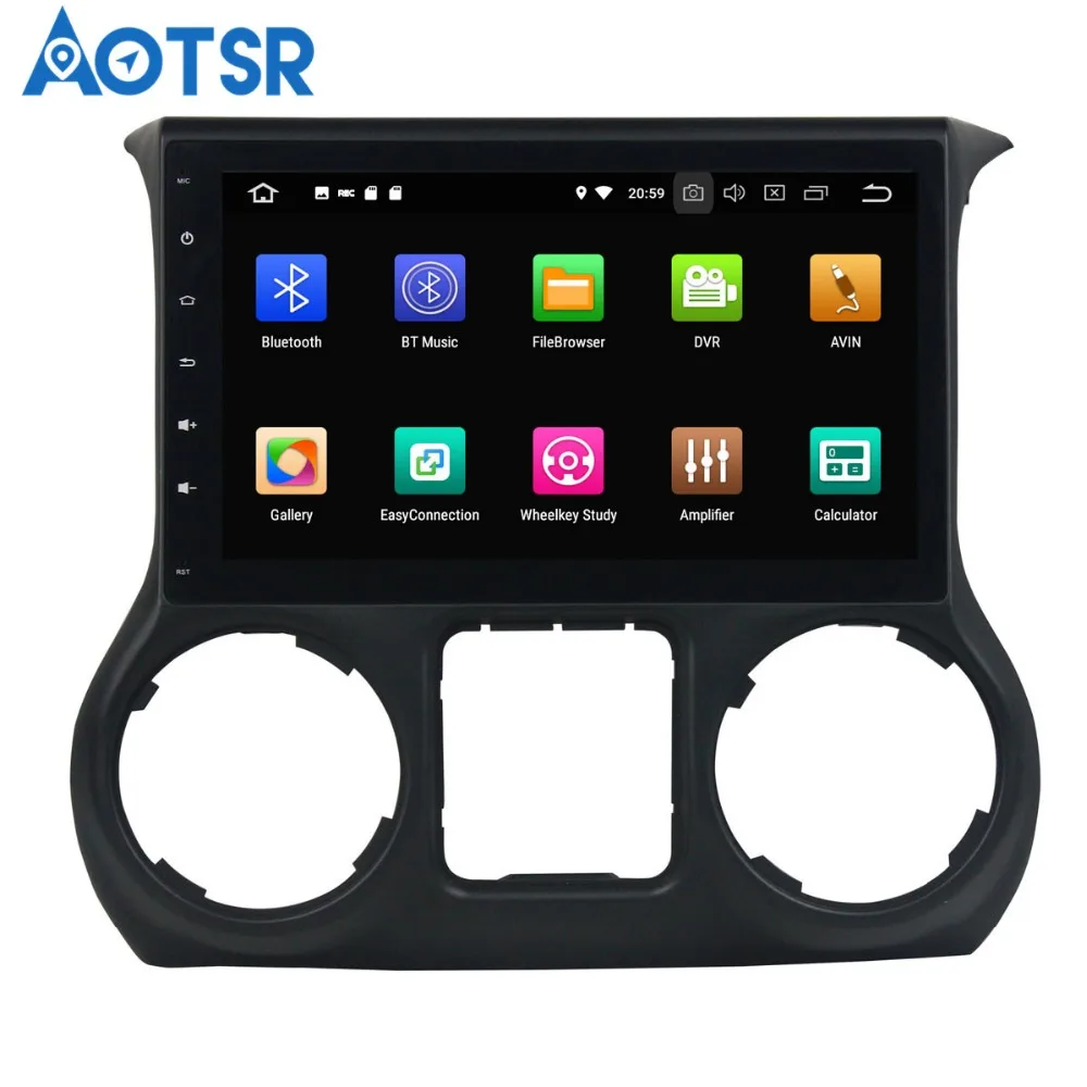 Aotsr Android 8 0 7 1 GPS навигация автомобильный DVD плеер для Jeep Wrangler 2011 2016 мультимедиа