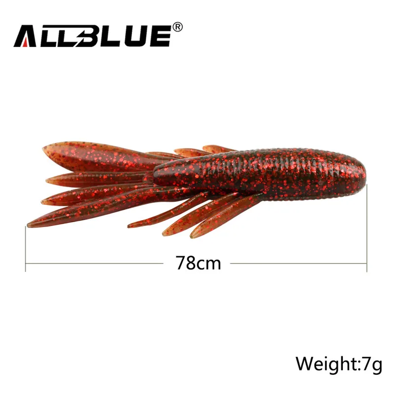 ALLBLUE 6 шт./лот Заказные приманки Super Craws мягкая рыболовная приманка для рыбалки