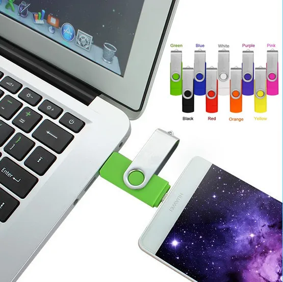 Двойной Порты и разъёмы смарт телефонов OTG USB флеш накопитель 64Гб флэш 32 ГБ Флэшка